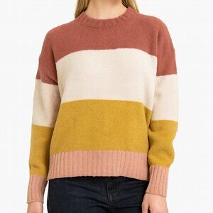 ❄️ Chenille Colorblock Women's Sweater Size M